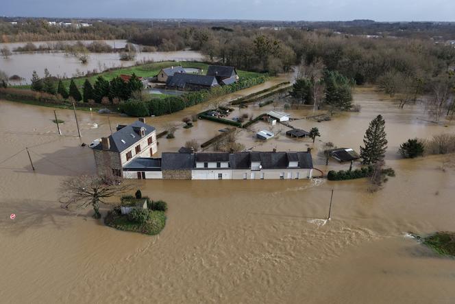 Vue aérienne de Bruz, près de Rennes, mardi 28 janvier. 