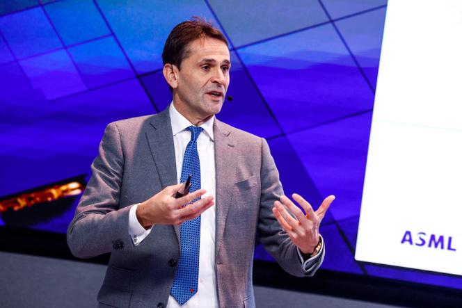 Christophe Fouquet, le président-directeur général du fournisseur néerlandais d’équipements de puces informatiques ASML, à Veldhoven, aux Pays-Bas, le 29 janvier 2025.