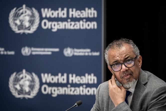 Le directeur général de l’Organisation mondiale de la santé, Tedros Adhanom Ghebreyesus, au siège de l’OMS, à Genève, le 10&nbsp;décembre&nbsp;2024. 