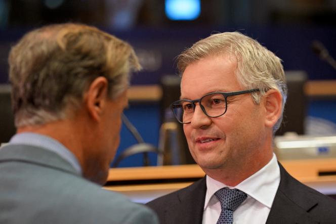 Magnus Brunner, commissaire européen chargé des affaires intérieures et de la migration, au Parlement européen, à Bruxelles, le 5 novembre 2024. 