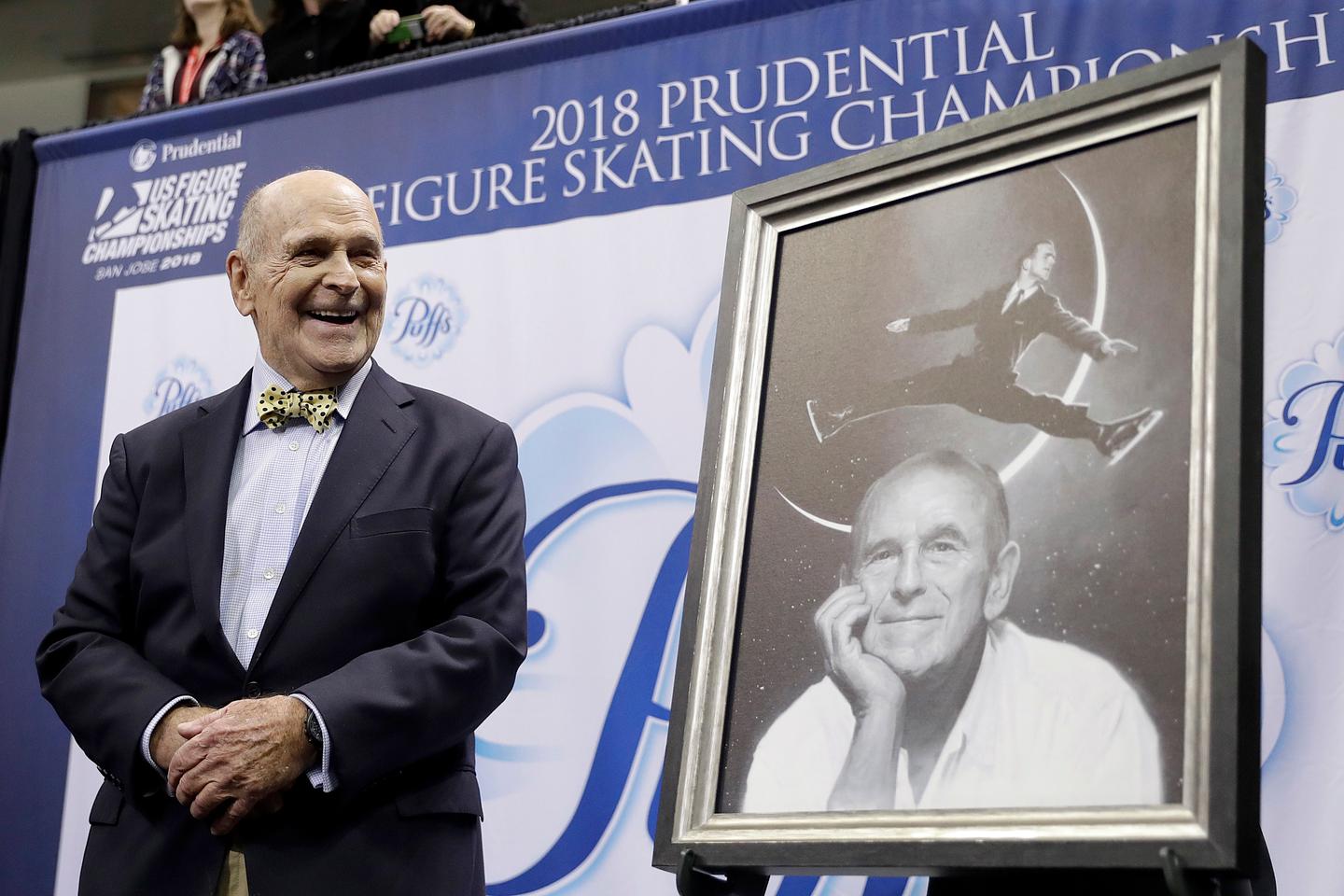 Dick Button, two-time Olympic gold medalist and voice of figure skating, dies at 95