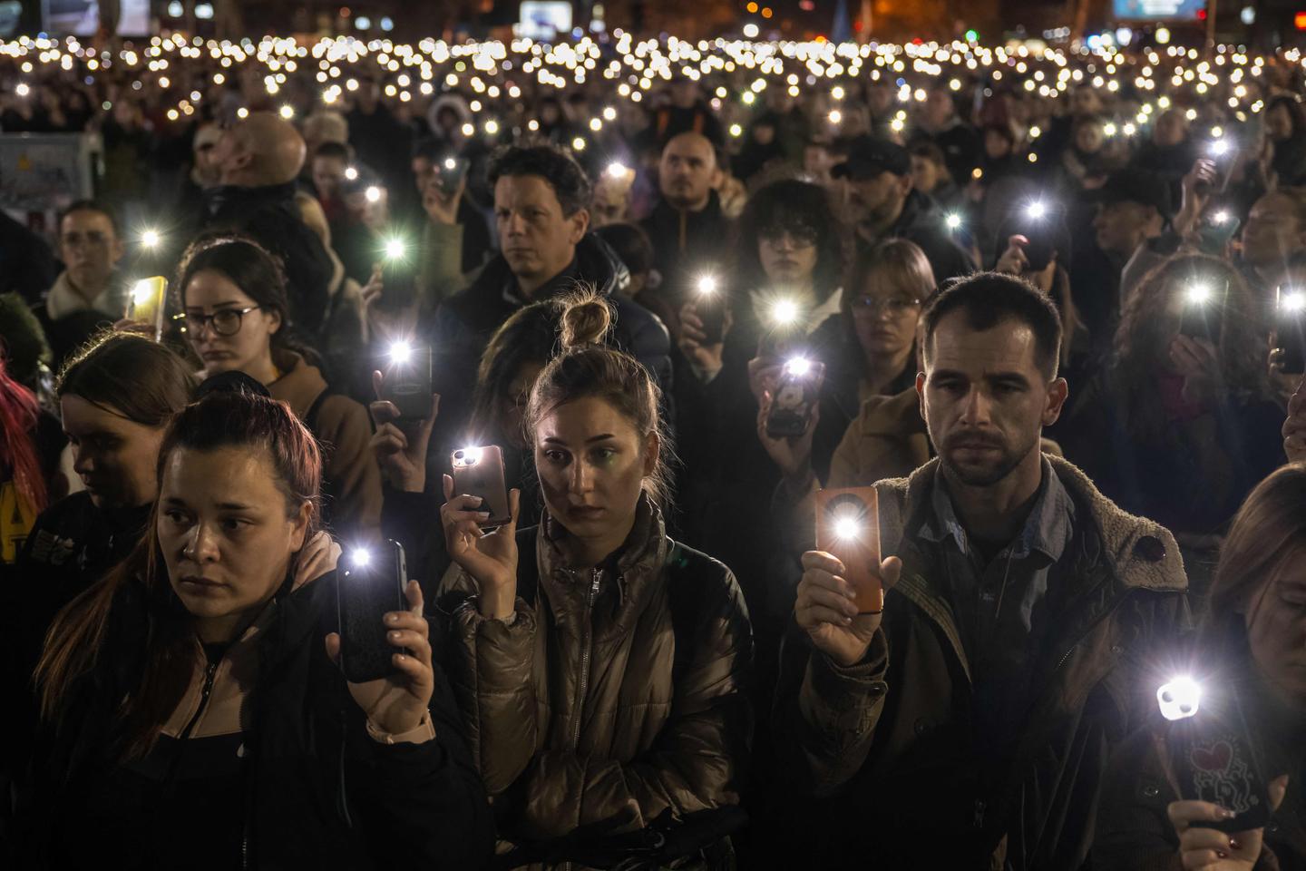 In Serbia, tens of thousands of students march against President Vucic in Novi Sad: 'We're no longer alone'