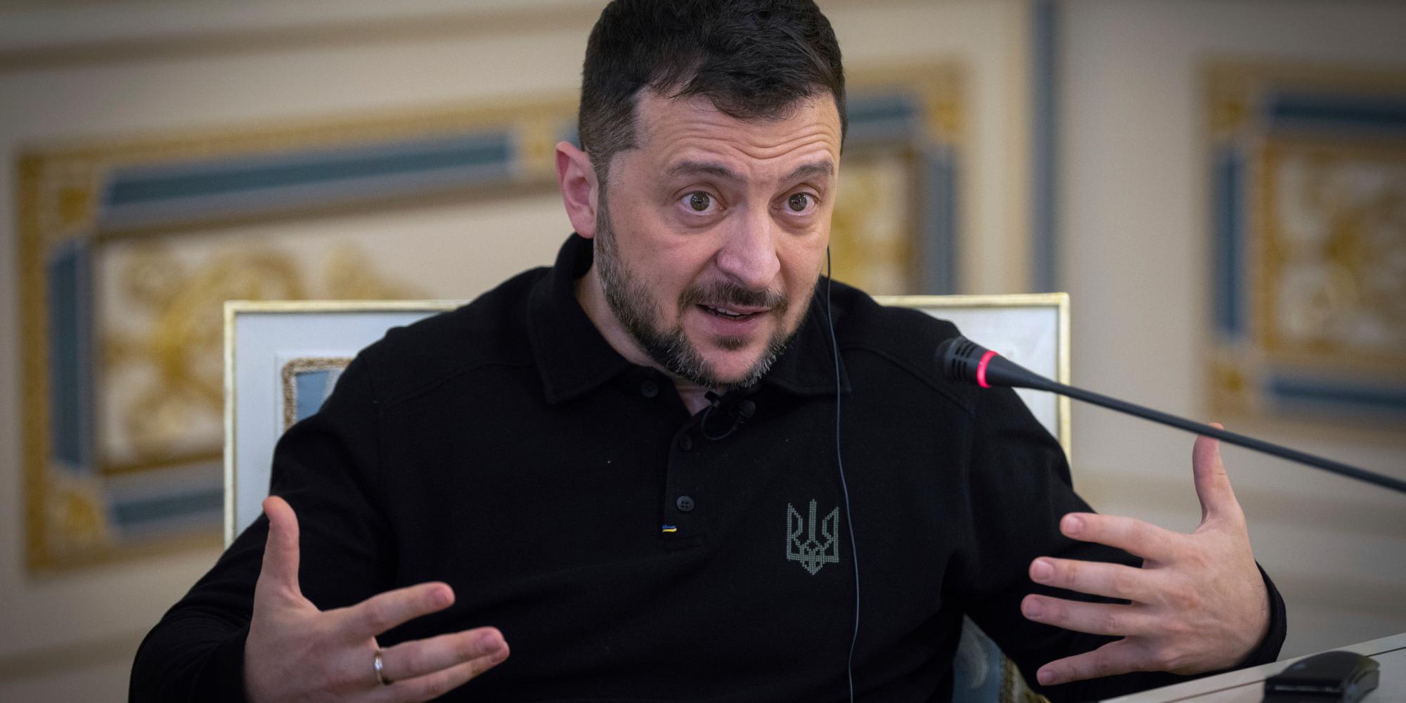 Le président ukrainien, Volodymyr Zelensky, à Kiev en Ukraine, le 1er février 2025.  