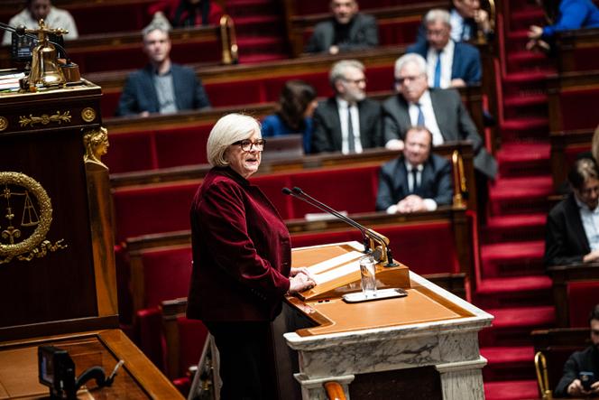 La ministre du travail, de la santé, des solidarités et des familles, Catherine Vautrin, à l'Assemblée nationale, le 3 février 2025.