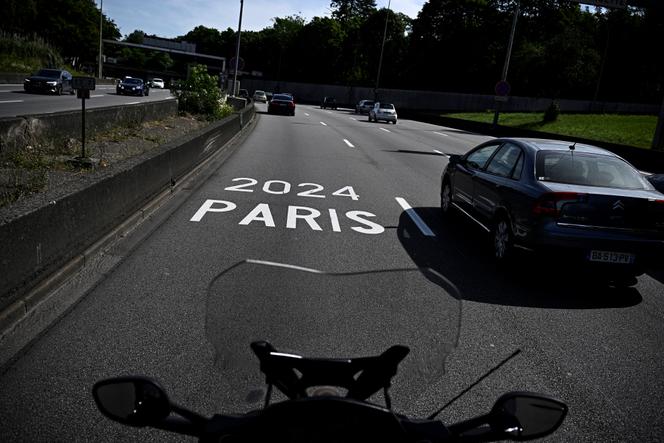 Une voie de circulation Paris 2024 sur le boulevard périphérique, le 30 juin 2024. Ces voies seront réservées au covoiturage à compter du 3 mars 2025. 