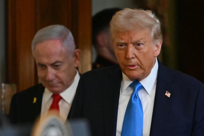 Le premier ministre israélien, Benyamin Nétanyahou, et le président américain, Donald Trump, à la Maison Blanche, à Washington, le 4 février 2025.