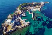 L’île de Bendor au moment du lancement des travaux, en février 2024.
