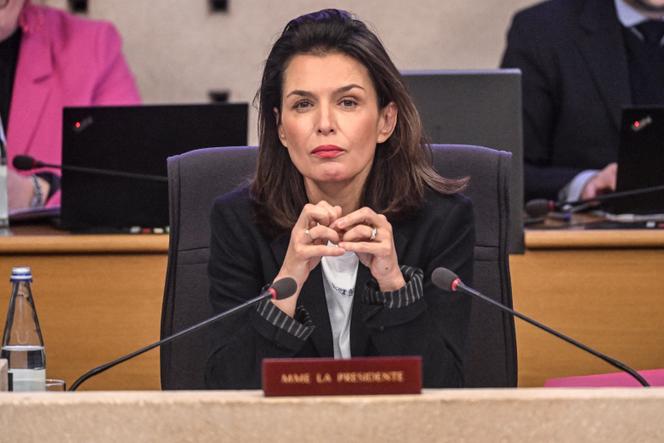 La présidente (Horizons) des Pays de la Loire, Christelle Morançais, au conseil régional, à Nantes, le 20 décembre 2024.