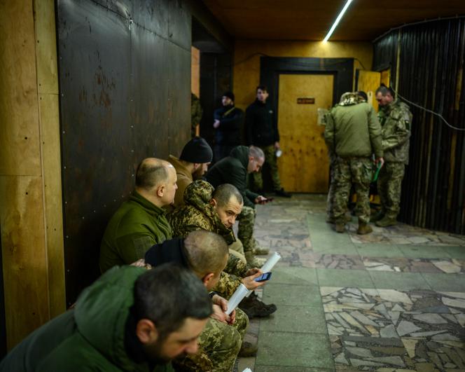Un centre de recrutement dans les environs de Kiev, le 27 janvier 2025.