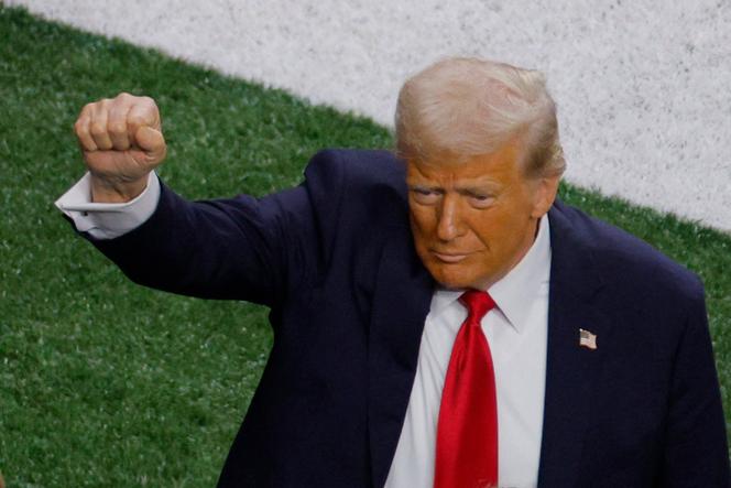 Donald Trump lors de la finale du Super Bowl, à La Nouvelle-Orléans, en Louisiane, le 9 février 2025.