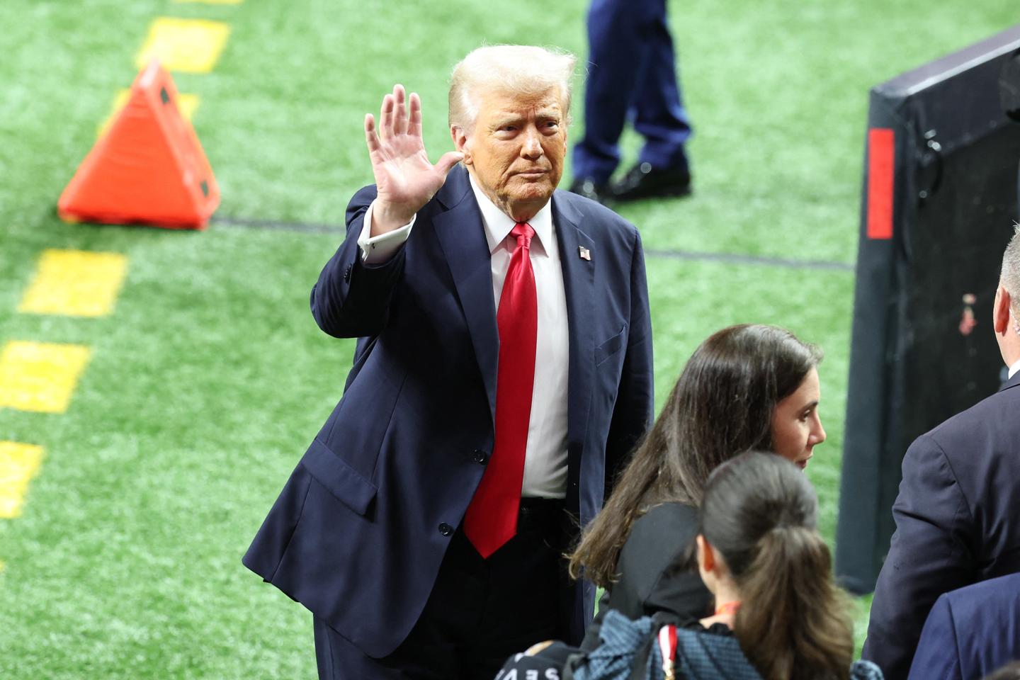 Trump arrives at Superdome for historic Super Bowl visit: 'It's an iconic day'