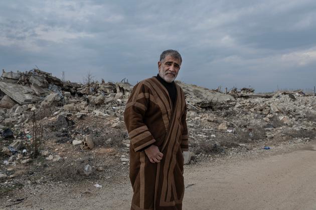 Abdelhahim Ayoun, revenu à Qoussair, en Syrie, le 9 février 2025.