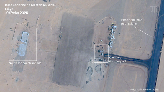 La base aérienne de Maaten Al-Sarra, en Libye, le 10 février 2025