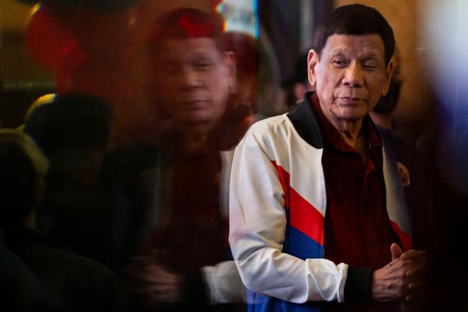 L’ancien président philippin Rodrigo Duterte, à San Juan, aux Philippines, le 13 février 2025.