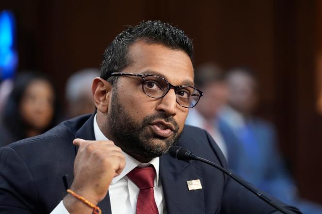 Kash Patel devant la commission judiciaire du Sénat pour son audition de confirmation, au Capitole à Washington, le 30 janvier 2025.