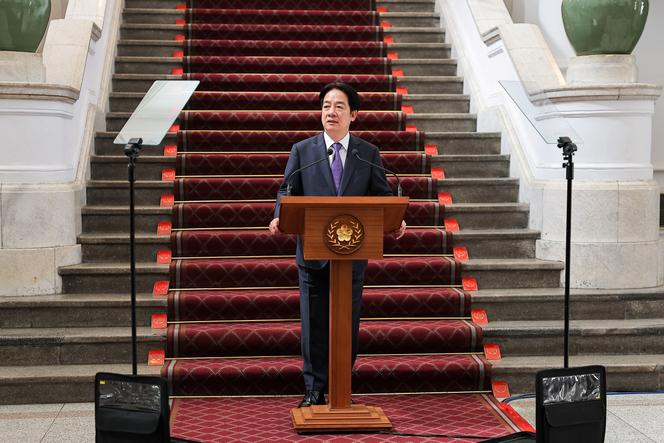 Lai Ching-te, le président taïwanais, lors d’une conférence de presse à Taipei, le 14 février 2025.