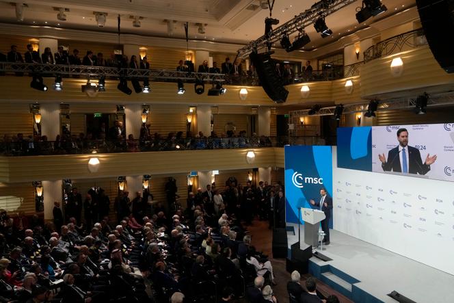 J. D. Vance lors de la conférence sur la sécurité à Munich (Allemagne), le 14 février 2025.