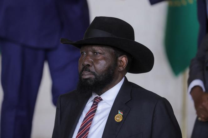 Le président du Sud-Soudan, Salva Kiir, à Addis-Abeba (Ethiopie), le 15 février 2025.