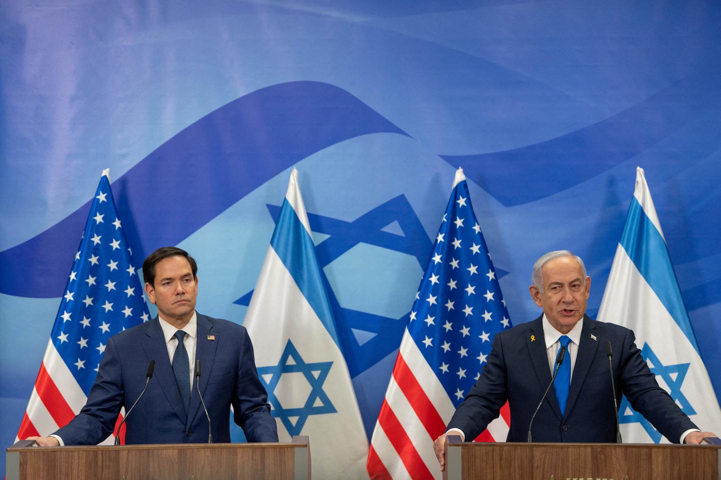 US diplomat Rubio and Israeli leader Netanyahu present a united front against Hamas and Iran