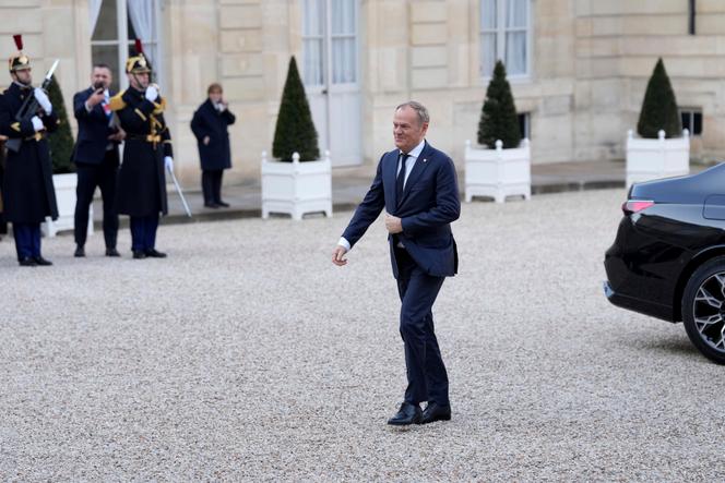 Le premier ministre polonais, Donald Tusk, au Palais de l’Elysée, à Paris, le 17 février 2025.