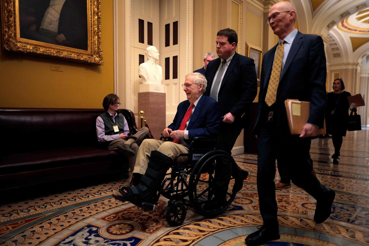 US Republican ex-senate leader Mitch McConnell announces leaving Senate