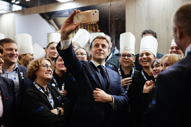 French President Emmanuel Macron at the Paris International Agricultural Show, Paris, February 22, 2025.