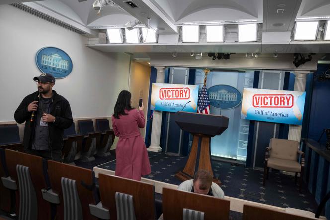 Dans la salle de presse de la Maison Blanche, le 24 février 2025.