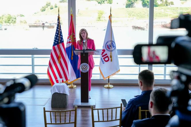 Samantha Power, ancienne administratrice de l’Usaid, à Belgrade (Serbie), le 10 mai 2023.
