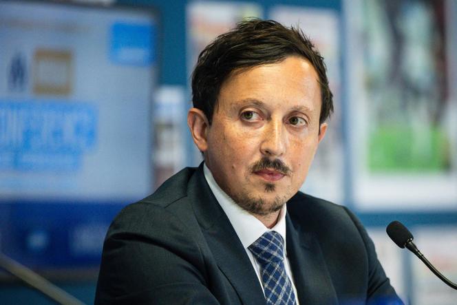 Le président de l’Olympique de Marseille, Pablo Longoria, au Stade-Vélodrome de Marseille,  le 9 juillet 2024. 