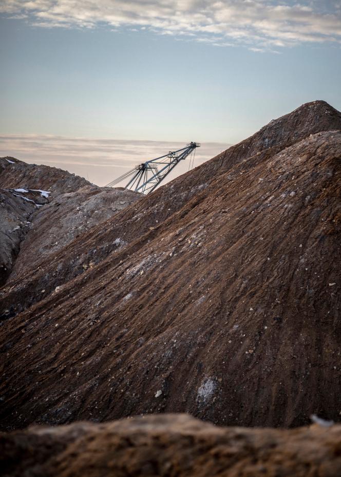 Carrière d’extraction de titane (minerais rares) dans la région de Jytomyr, en Ukraine, le 26 février 2025.
