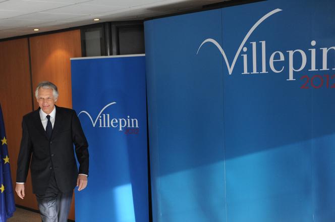 Dominique de Villepin, durant sa campagne pour l’élection présidentielle de 2012, le 16 janvier 2012, à Paris.