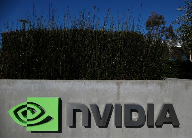Le siège de Nvidia, le 26 février 2025, à Santa Clara, en Californie.