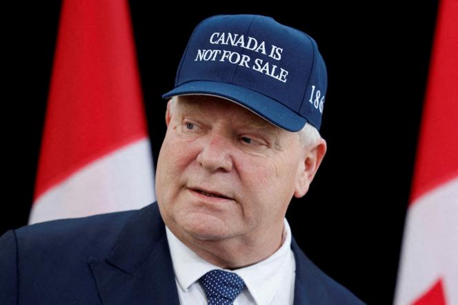 Le premier ministre de l’Ontario, Doug Ford, lors d’une réunion des dirigeants provinciaux et territoriaux à Ottawa, au Canada, le 15 janvier 2025.