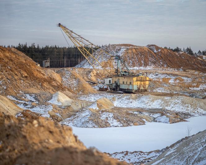Titanium quarry (rare minerals) in the Jytomyr region of Ukraine, February 26, 2025.