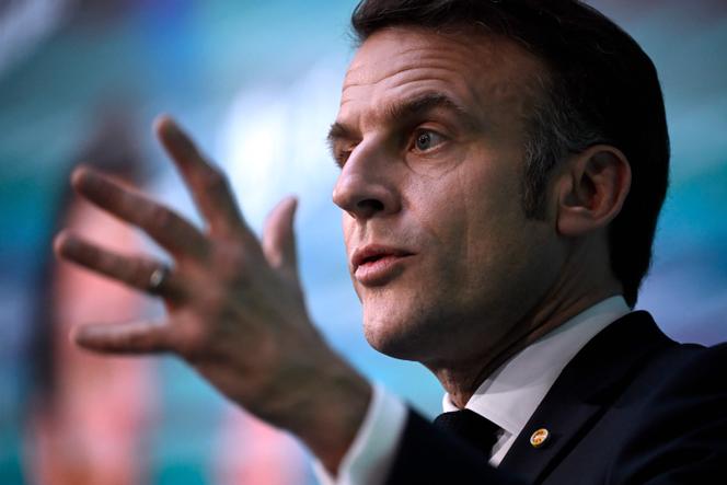 Emmanuel Macron, in Porto, on the second day of his state visit to Portugal, February 28, 2025.
