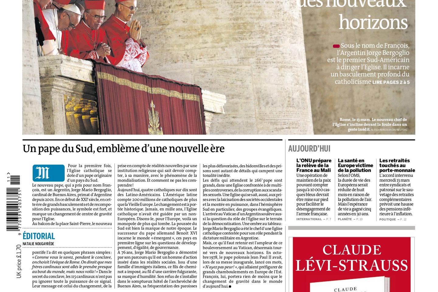 Le pape François à travers les archives du « Monde »