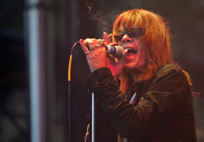 David Johansen, no palco em Seattle (estado de Washington), nos Estados Unidos, em 2 de setembro de 2005.