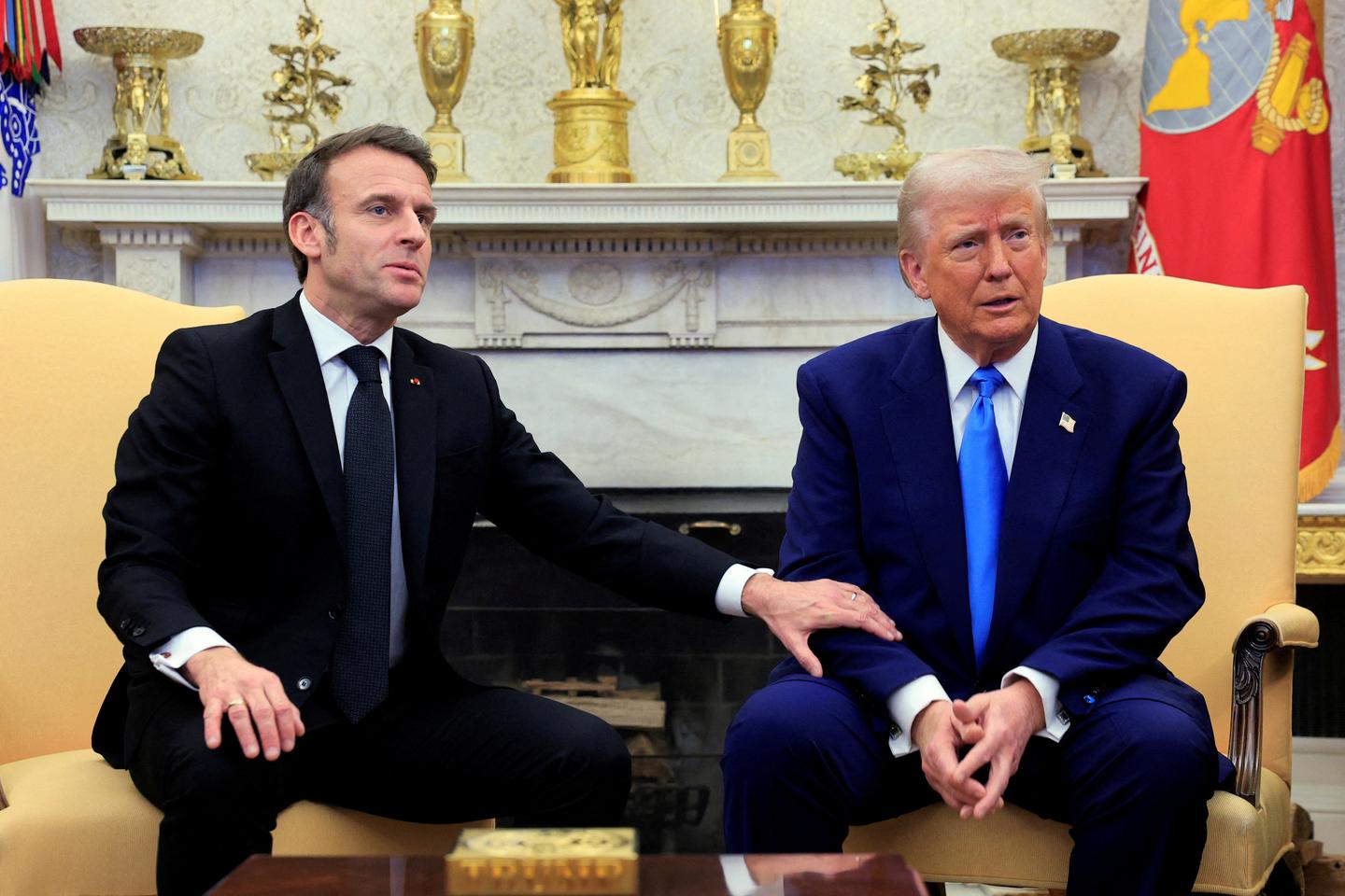 Macron calls for 'calm' after Trump-Zelensky clash