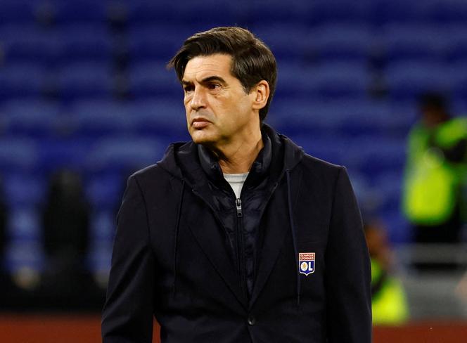 L’entraîneur de l’OL, Paulo Fonseca, lors du match Lyon-PSG, le 23 février 2025.