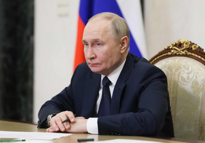 In this photo broadcast by the Russian state agency Sputnik, the Russian president, Vladimir Putin, in Kremlin, in Moscow, March 5, 2025.
