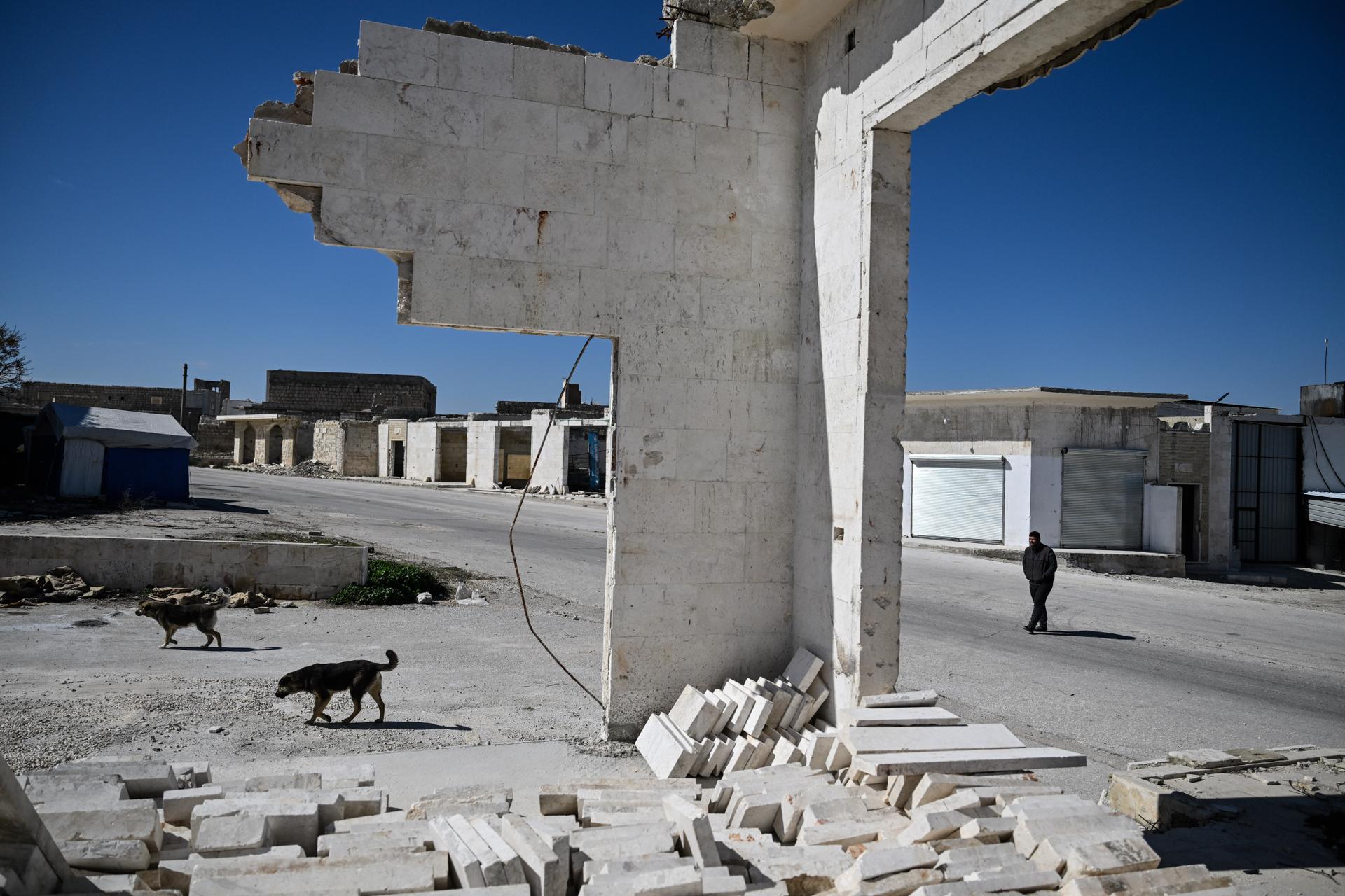 The village of Maarat Shoreen, on the outskirts of the city of Maarat al-Nouman, in the governorate of Idlib (Syria), February 22, 2025.