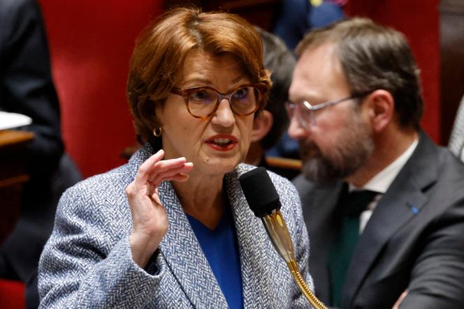 La ministre de l’agriculture, Annie Genevard, à l’Assemblée nationale, le 4 mars 2025.