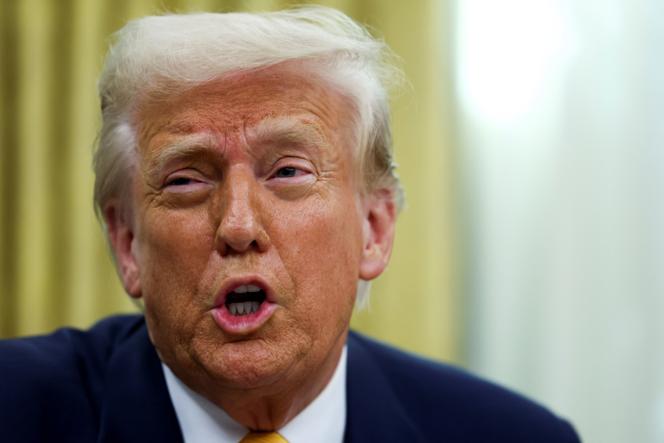 Donald Trump, dans le bureau Ovale de la Maison Blanche, à Washington, DC, le 7 mars 2025.