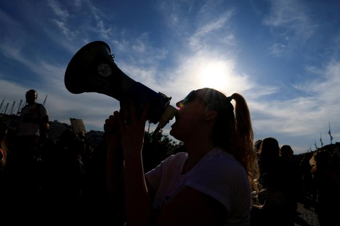 A demonstration on International Women's Rights Day, in Marseille, southern France, on March 8, 2025.