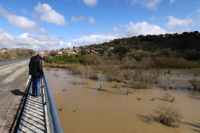 La rivière Gardon à Russan (Gard), le 10 mars 2024.