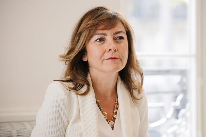 Carole Delga, president of the association of elected officials regions of France, in Paris, August 28, 2024. The president of the Regional Council of Occitania worked to obtain a new tax intended to finance public transport.