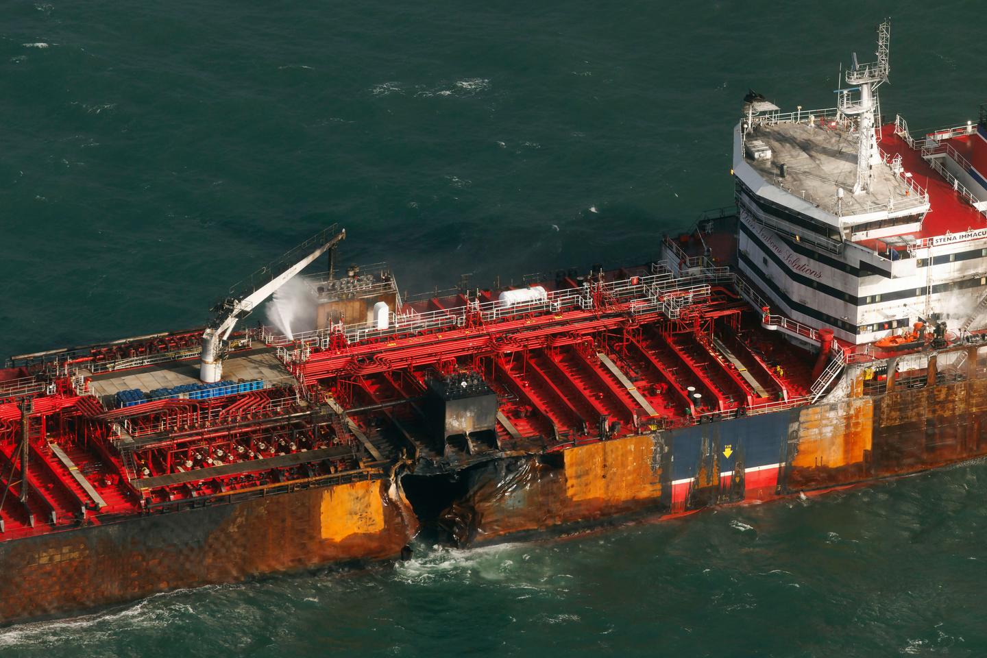 After the collision between an oil tanker and a cargo ship in the North Sea, 'the contradictory information about the cargoes is surprising'