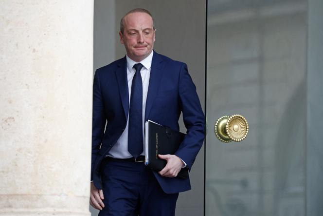 Le ministre de l’action publique, de la fonction publique et de la simplification, Laurent Marcangeli, à l’Elysée, le 12 mars 2025.