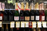 French wine bottles on display in a wine and spirits shop in Arlington, Virginia, December 3, 2019.