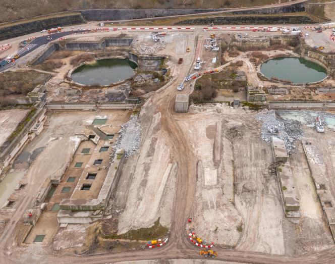 Le chantier EPR2 à la centrale nucléaire de Penly (Seine-Martime), en janvier 2025.